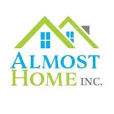 Green and blue logo for almost home inc.