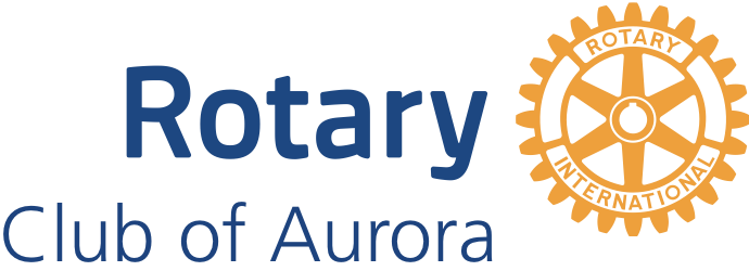 Rotary club in Aurora, Colorado's logo.